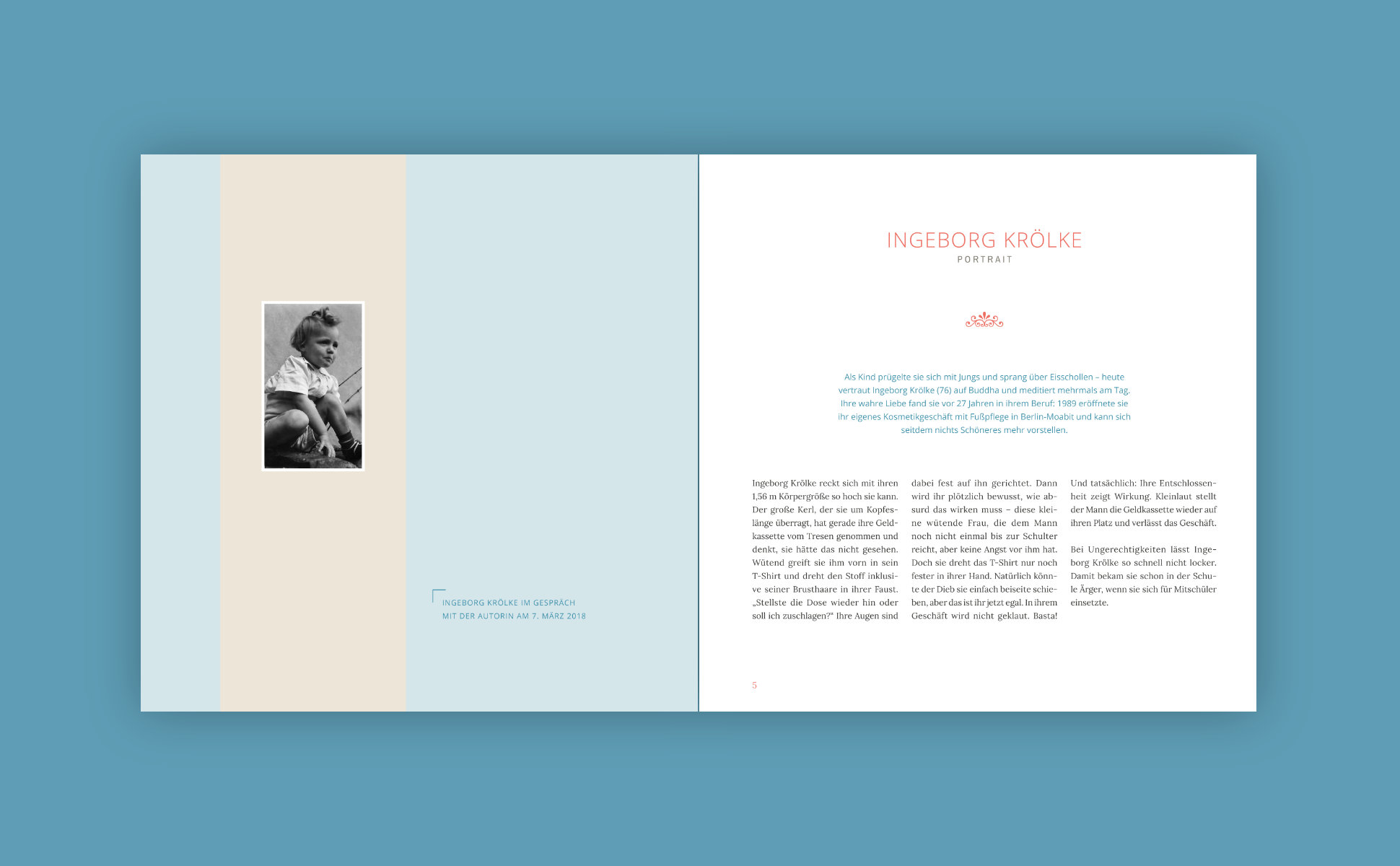 Buch Template: Layout-Beispiel 2, Doppelinnenseite Ansicht 1