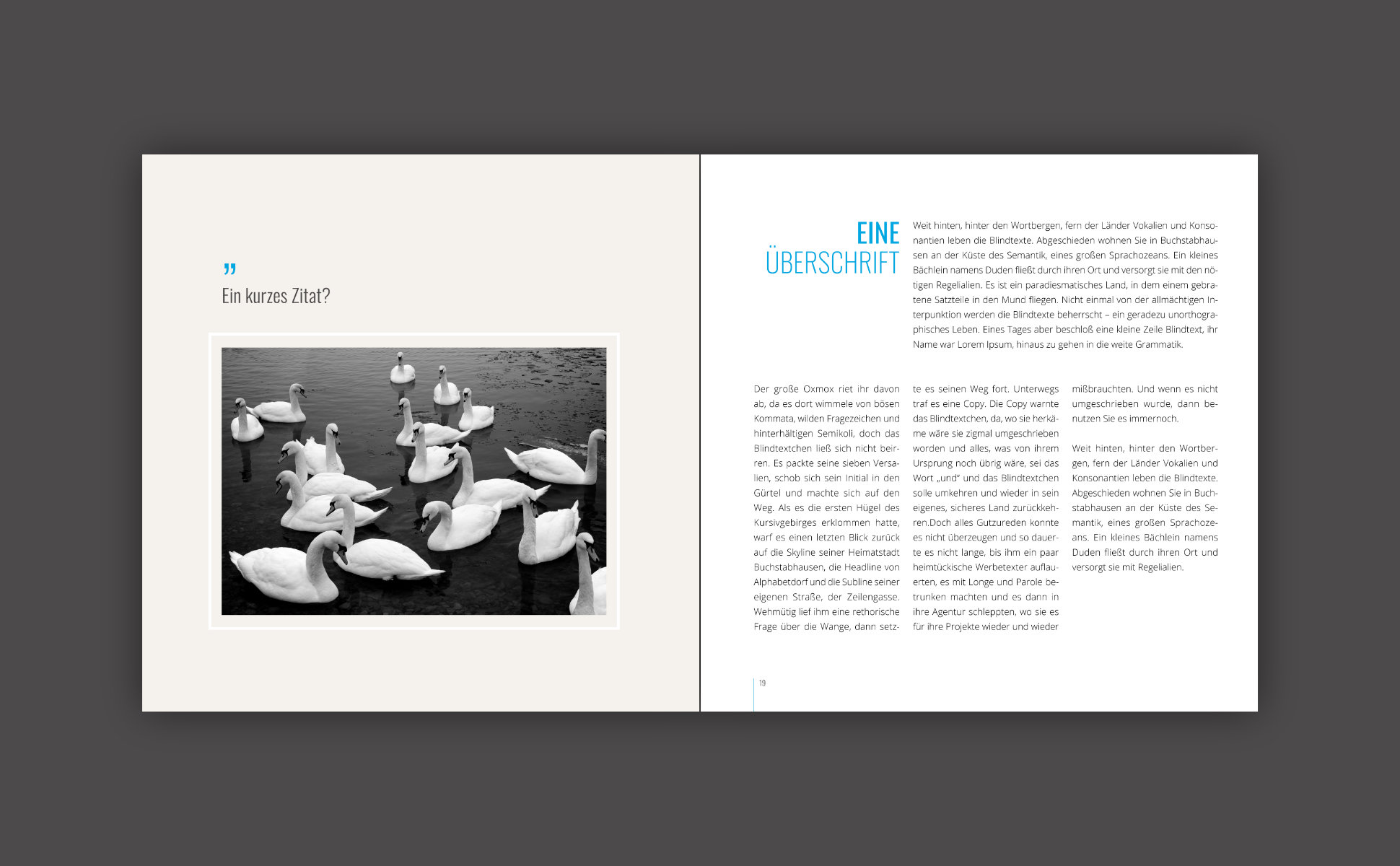 Buch Template: Layout-Beispiel 1, Doppelinnenseite Ansicht 6