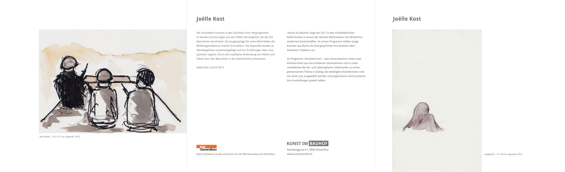 Künstler-Flyer Joelle Kost, Außenseiten