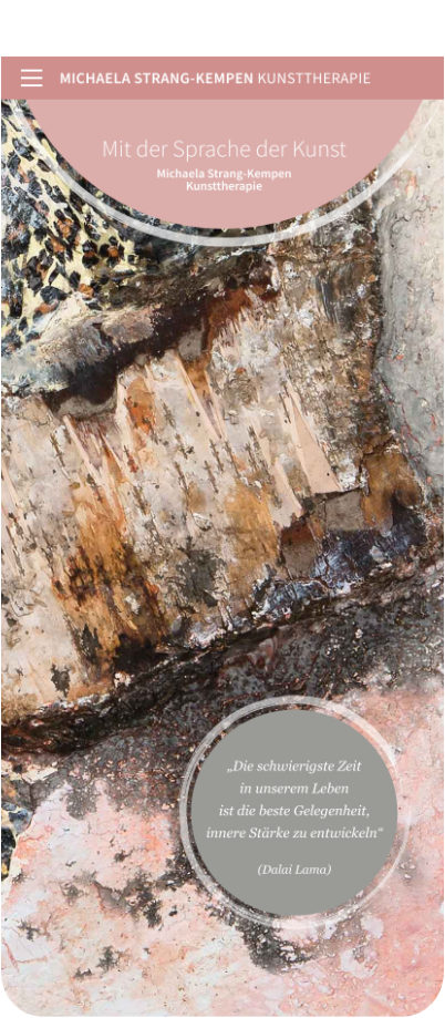 Webseite MSK-Kunsttherapie auf dem Smartphone 1