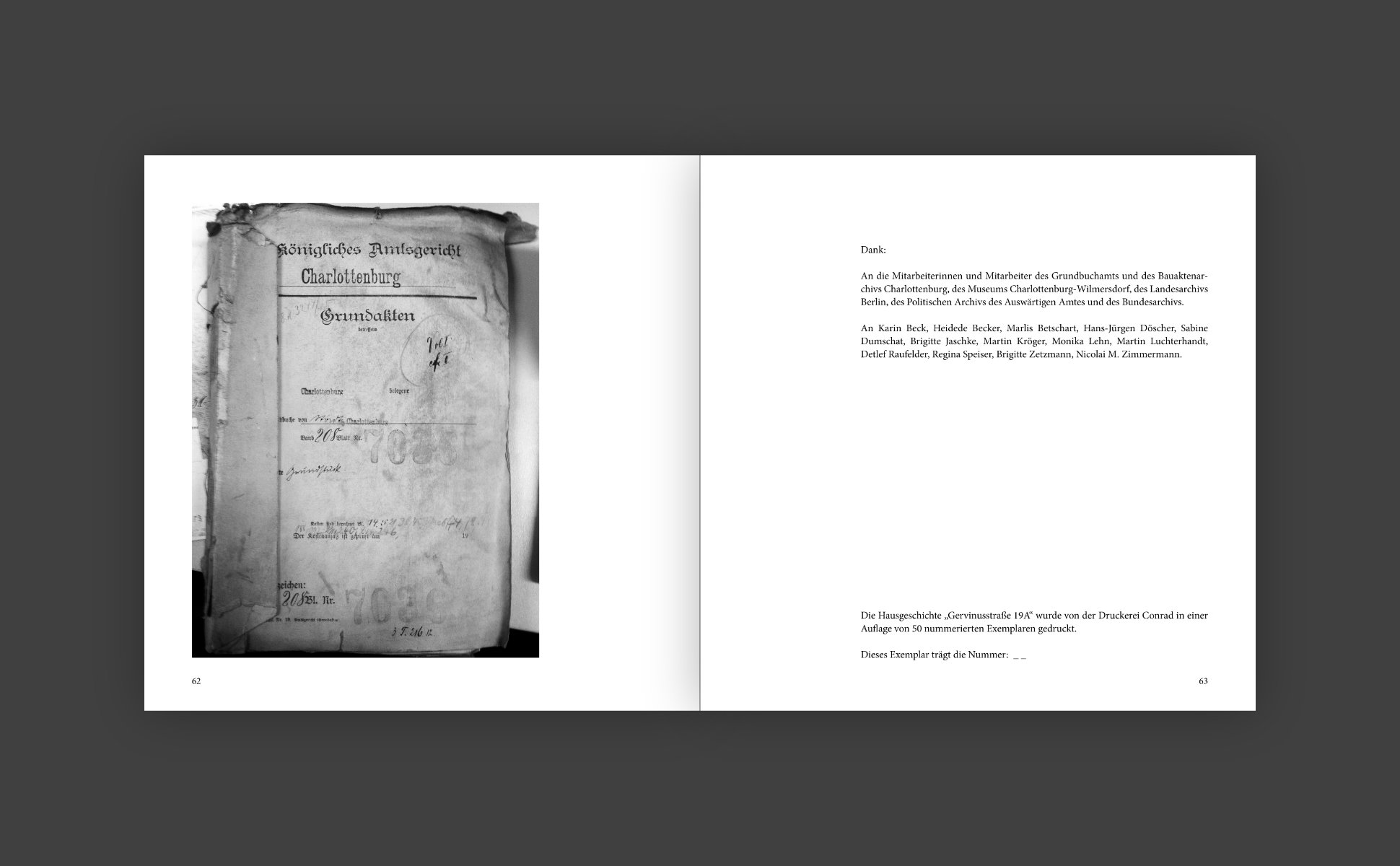 Editorial Design – Spiess Gervinusstrasse 19A