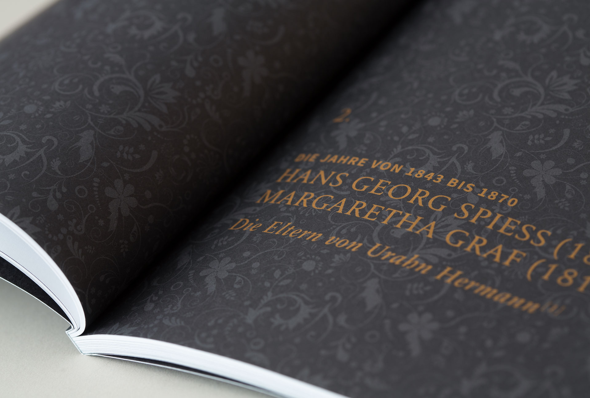 Detail-Ansicht einer Kapitelseite, Buch „Spiess – Ormalingen“